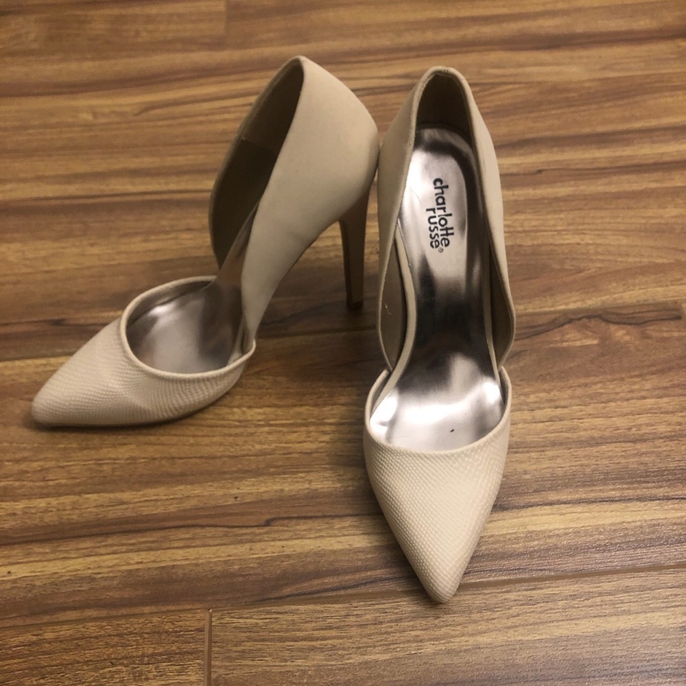 charlotte russe cream heels